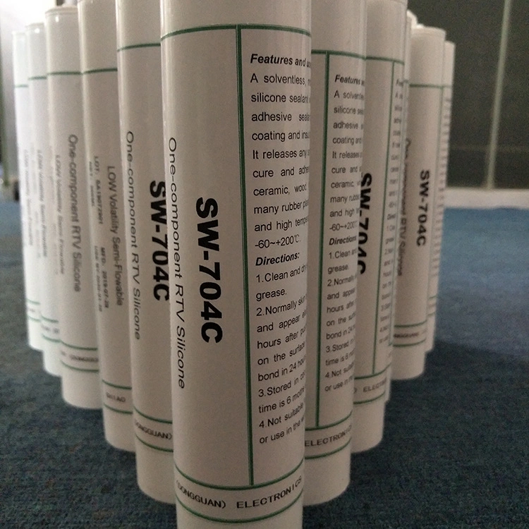 Blanc liquide 704 RTV protection d'isolation collage de composants électroniques, etc Colle de Seala structurelle