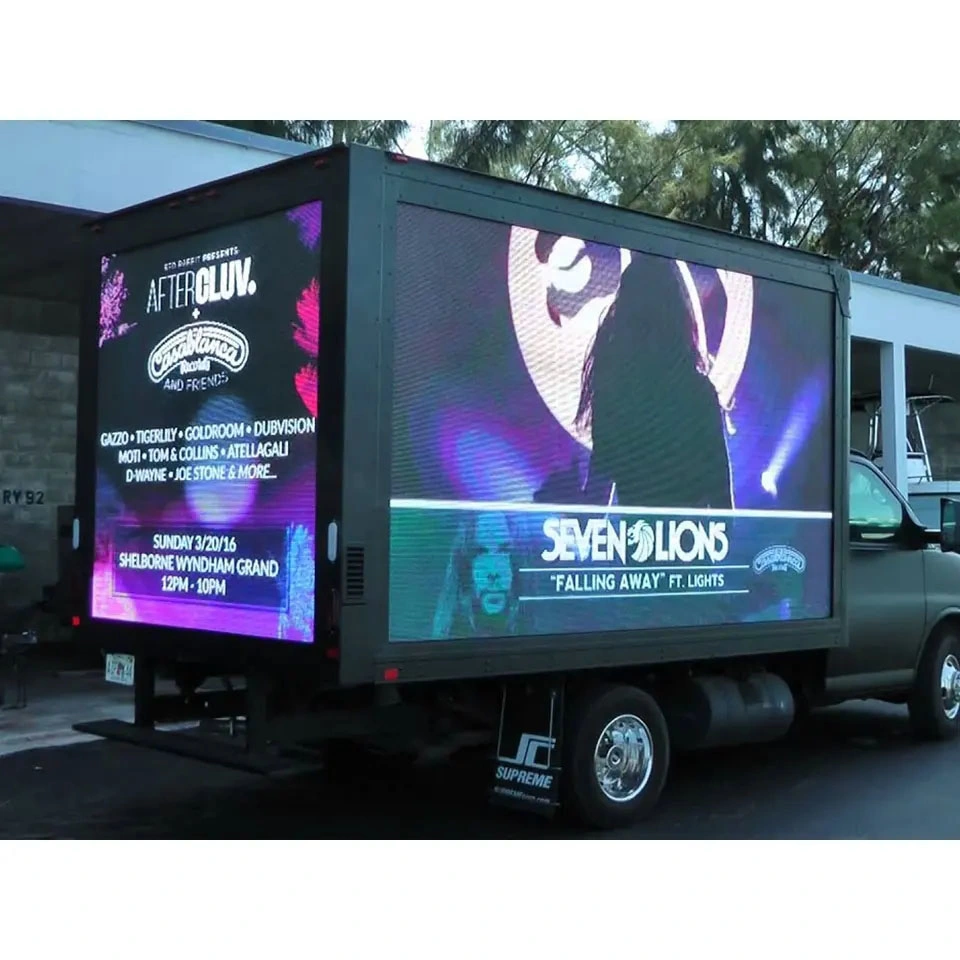 LED Sign Billboard Mobile Advertising Electric Vehicle Movable P5 Screen Display on Trailer