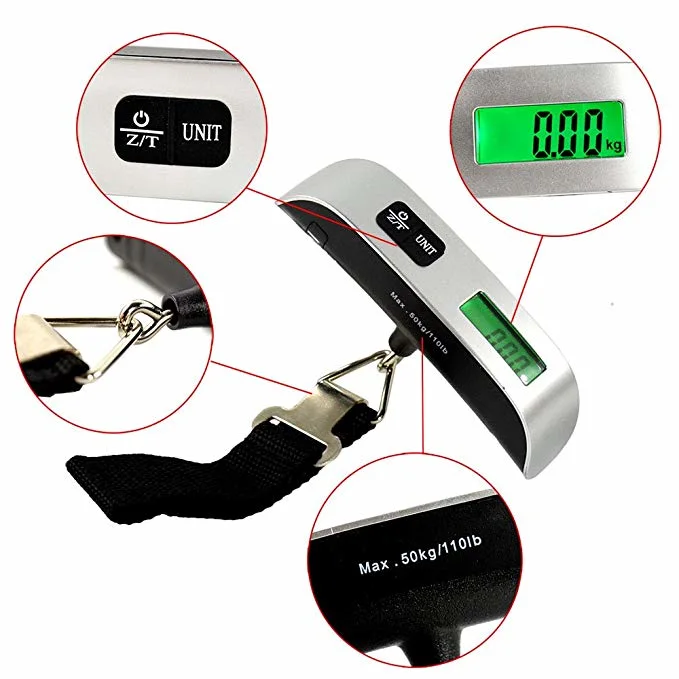 45kg New Design Digital Travel Luggage Scale Weight Hanging Weighing Scale