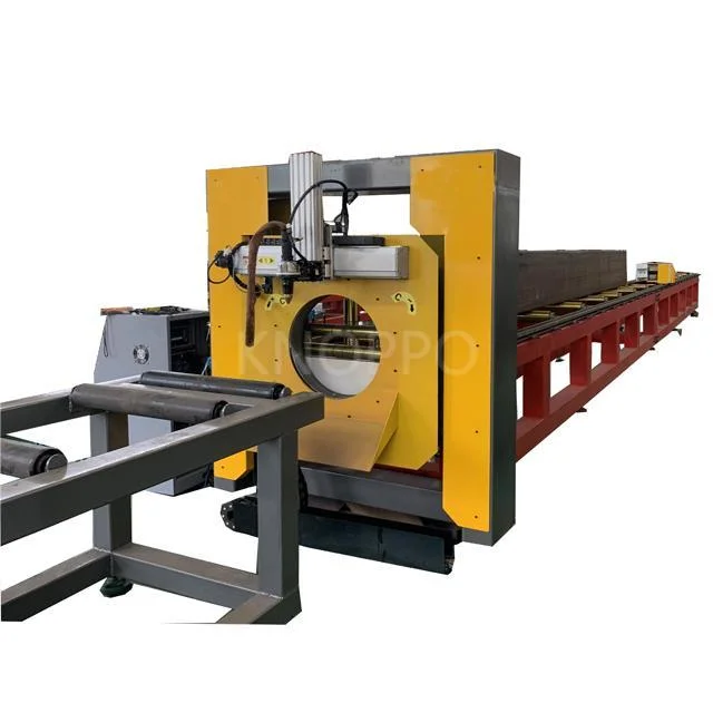 I H Beam Oxy Fuel Cutter CNC Plasma Structure Section Cutting Beveling Machine for Pipe Profile