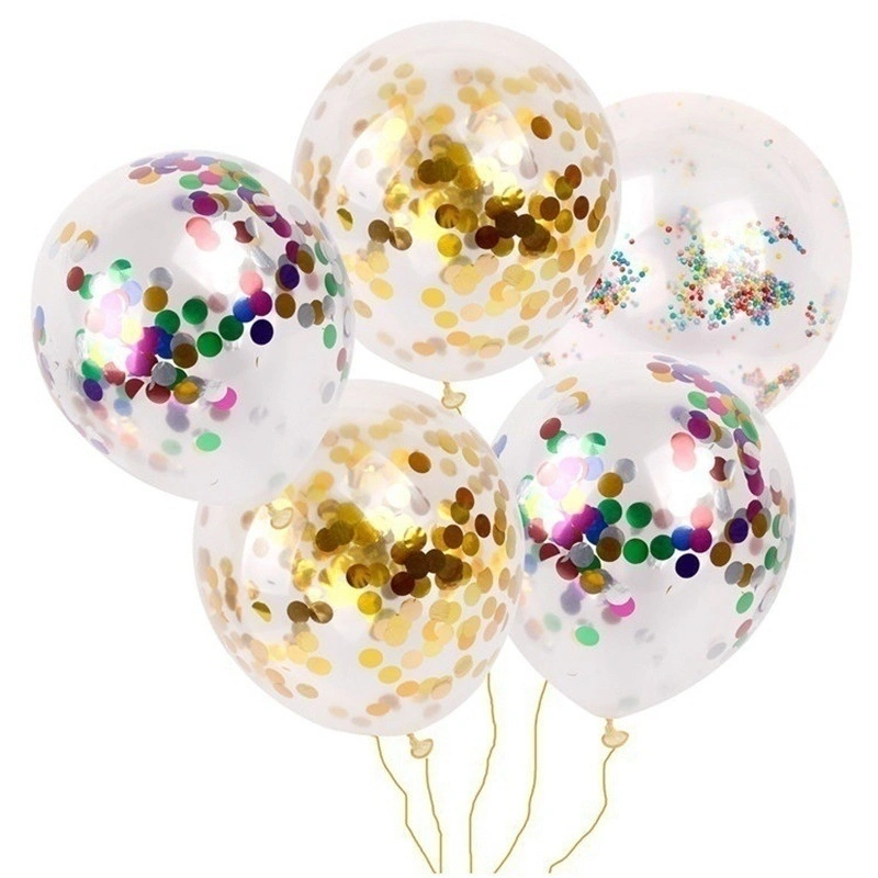 Confetti Balloons Party Balloons with Paper Confetti Dots for Party Decorations Wedding Decorations and Proposal