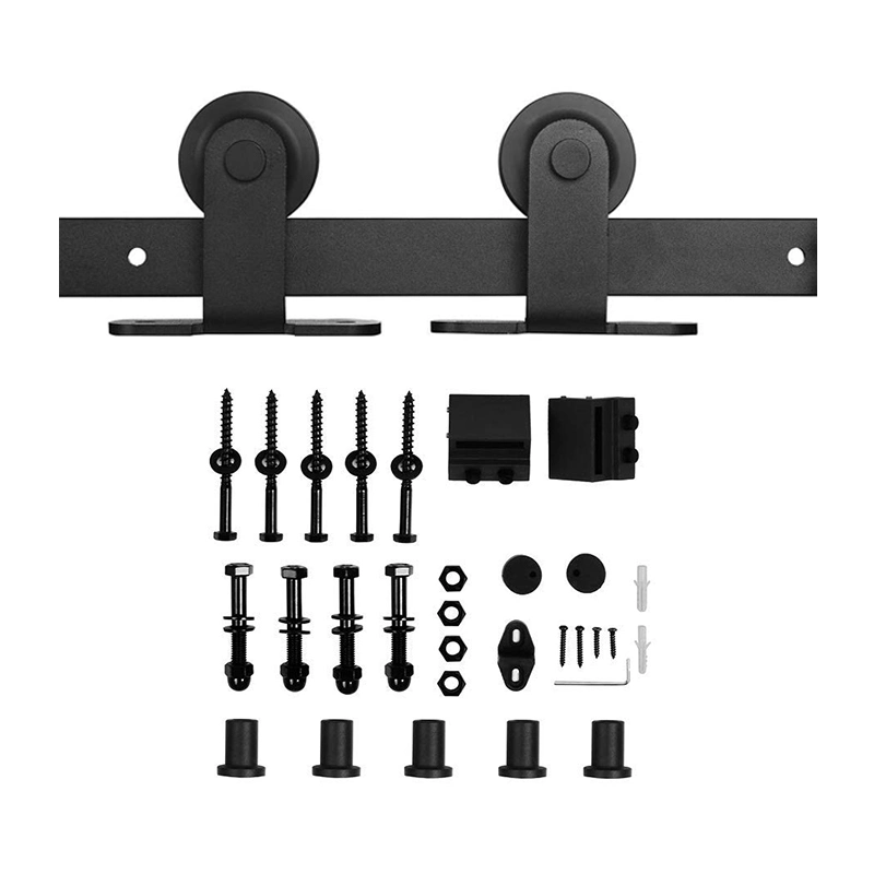 American Market 6.6FT Heavy Duty Sturdy T Shape Sliding Barn Door Hardware Kit