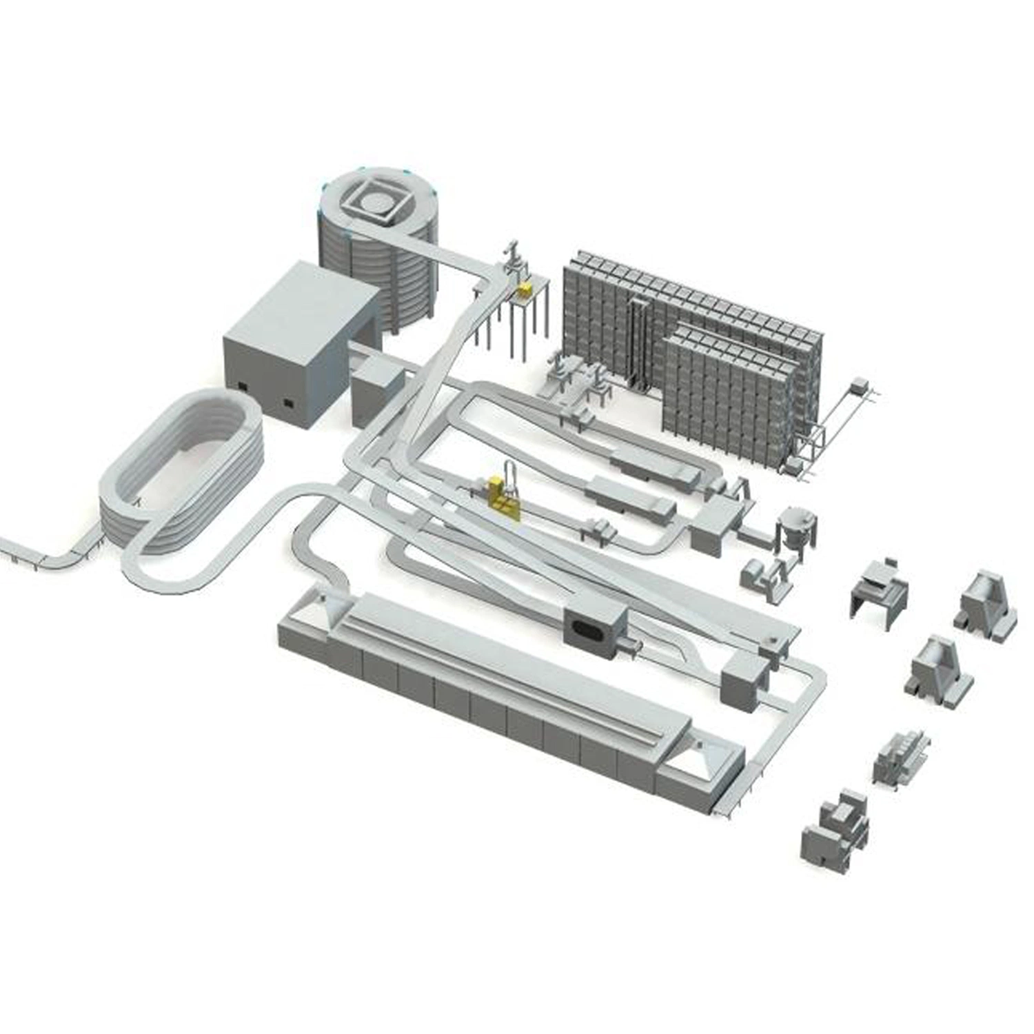 Spirale de la courroie en acier inoxydable de Refroidissement Système Coneyor pour l'usine de boulangerie