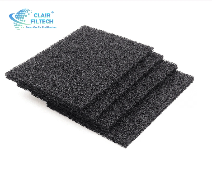 G4 Black Hot Sell Honeycomb Activated Carbon Wave Polyether Filter Sponge Polyurethane Foam Price