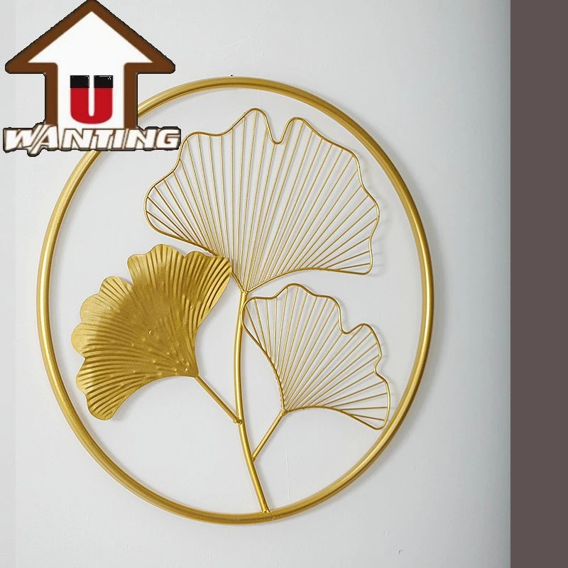 Luxus-Design Custom Ginkgo Blatt Home Dekoration Metall Kunst Handwerk Hohe Qualität