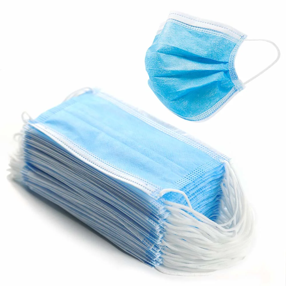 Three-Ply Medical Nonwoven Disposable Face Mask with Tie-on