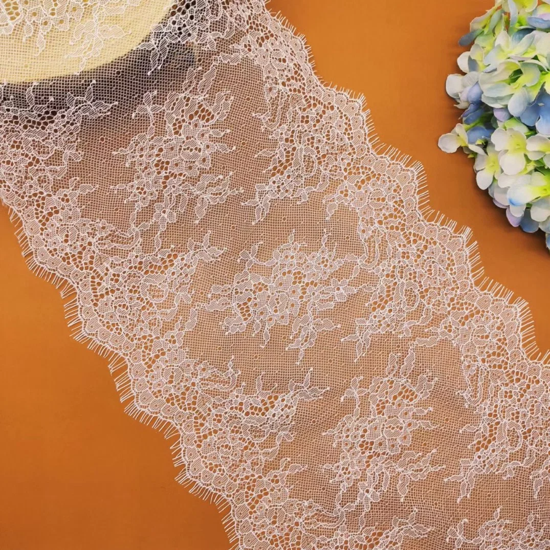 De nylon de alta calidad de pestañas de Spandex textil elástico decoración vestido de encaje