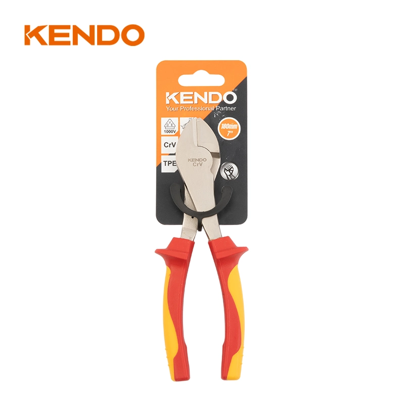 Kendo Heavy Duty VDE Side Cutting Pliers with Ergonomic Comfort-Grip Handle