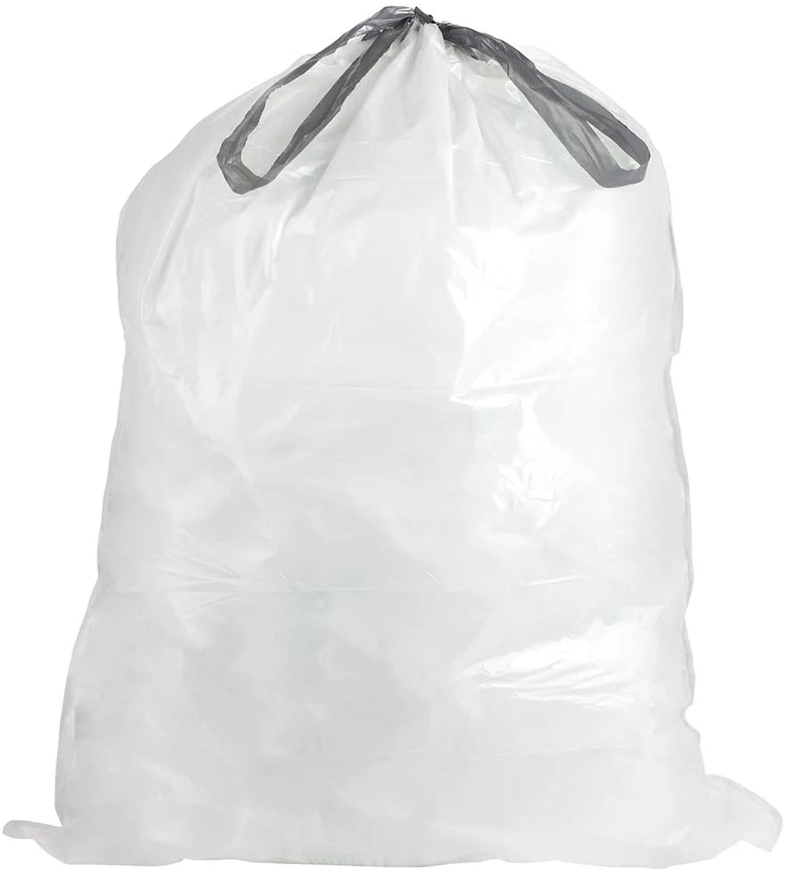 Factory Sale Cheap White Palstic Drawtape/Drawstring Bags for Garbage Waste Collection