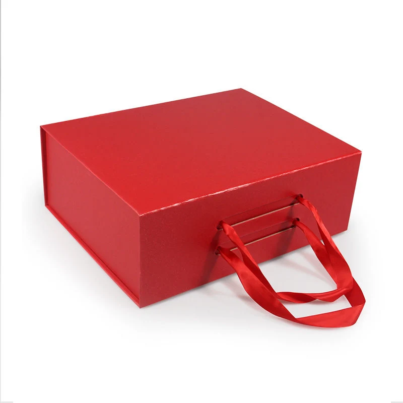 Portable Cardboard Carton Paper Board Gift Box with Cotton Handle for Perfume/Fashion Bags/Glove