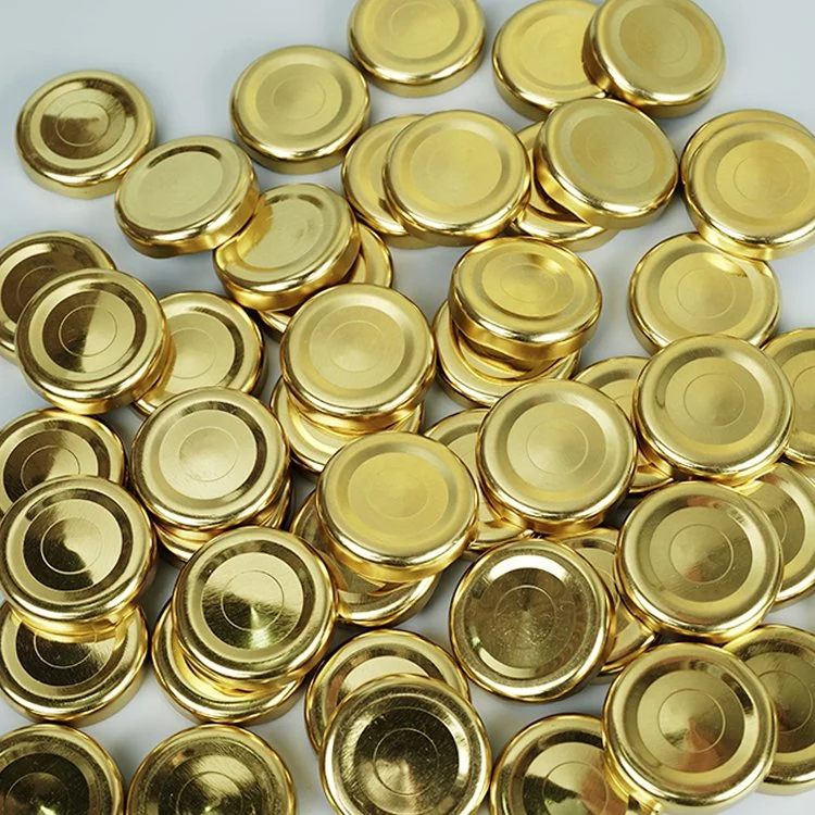 Cap Free Sample 63mm Gold Golden Metal Lug Lid