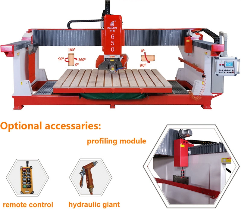 650 Stone Edge Processing Machine, Horizontal and Vertical Edge Beveling Polishing Grinding Machine Bevel Surface for Stone Processing Line Granite and Stone