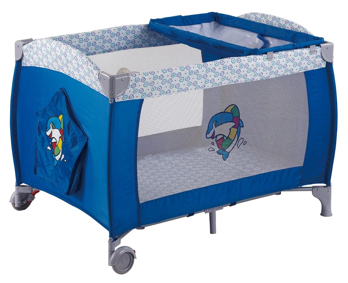 Baby Travel Crib with Second Layer and Changing Table