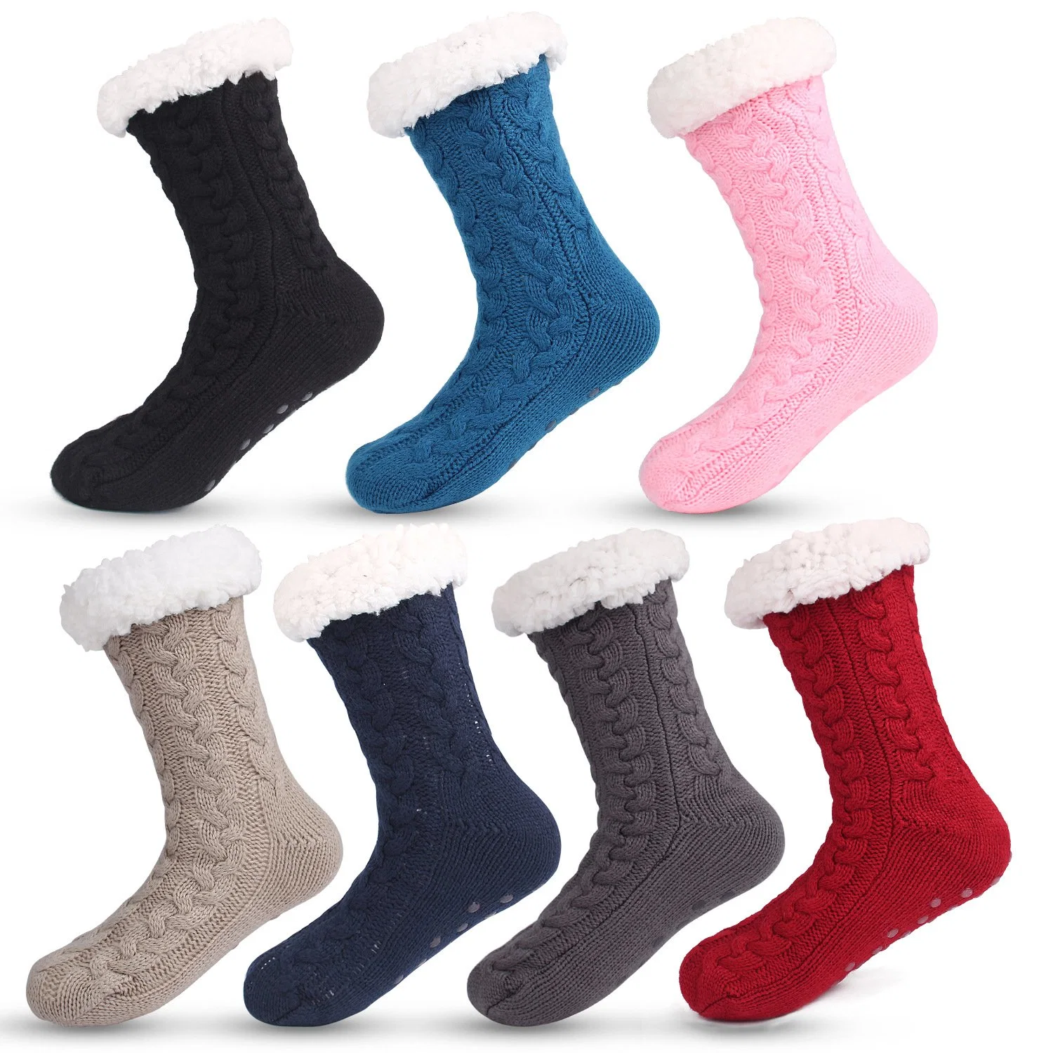 High quality/High cost performance Indoor Winter Warm Fleece Lined Sherpa Socks