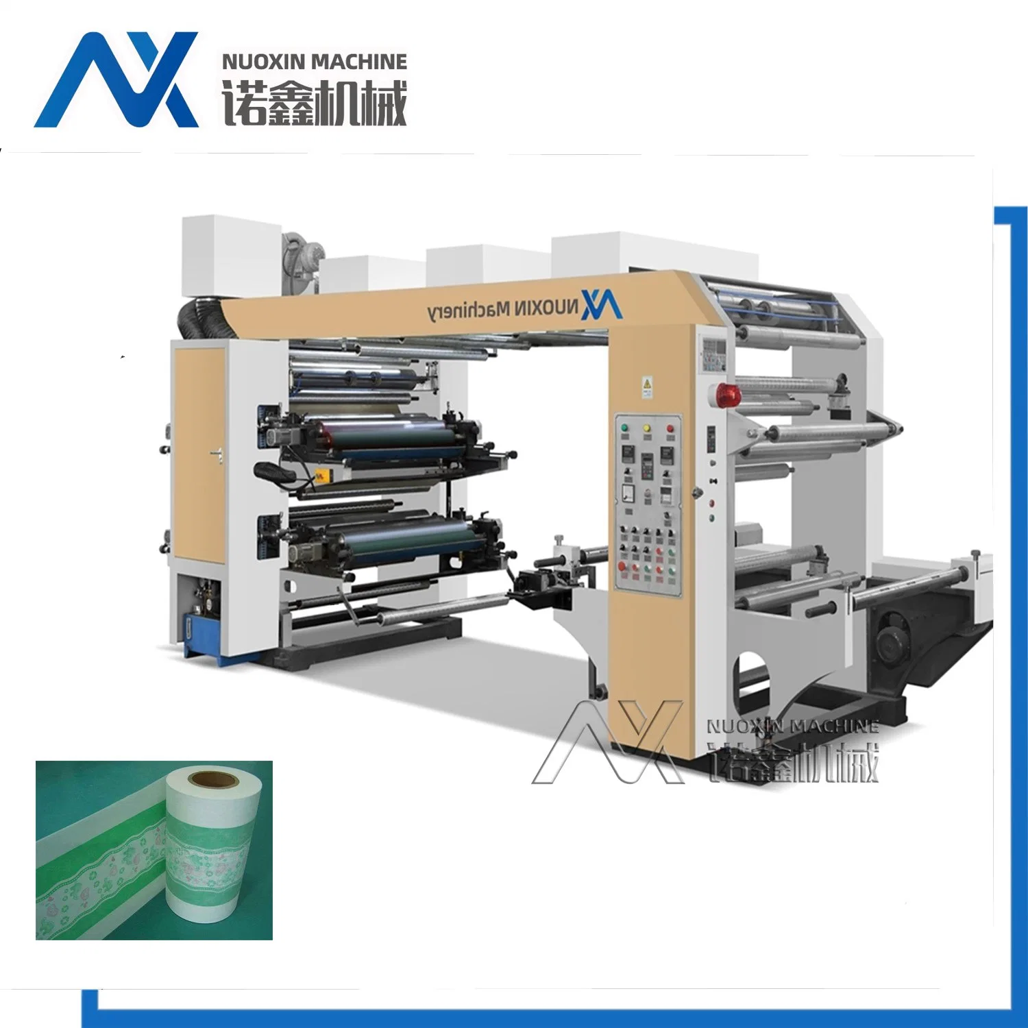 4 Color PE LDPE Film Flexographic Printing Machine