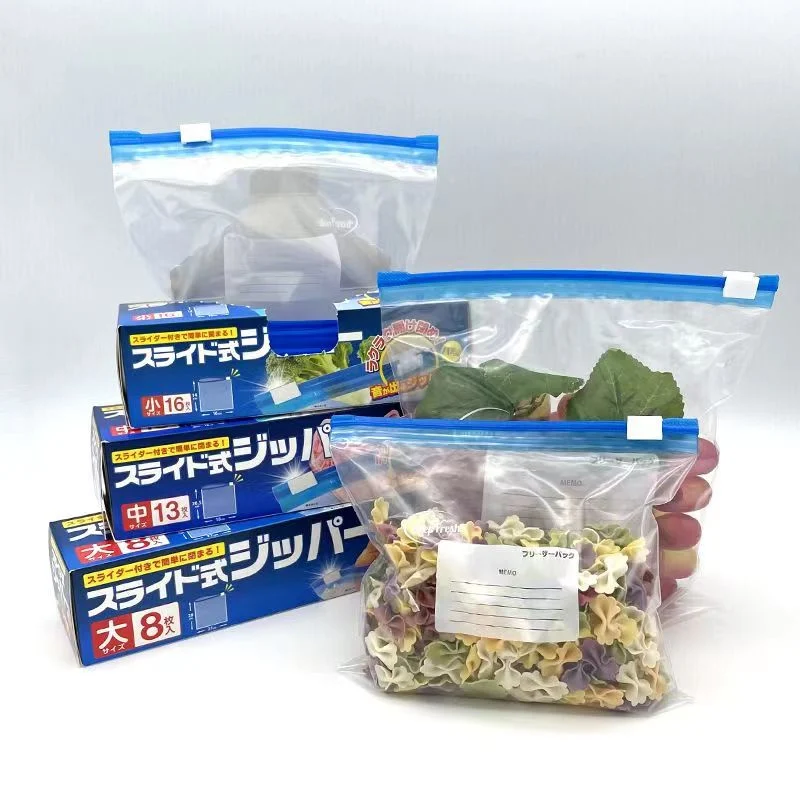 Biodegradable Custom Food Storage LDPE Plastic Ziplock Pouch Bread Package Slider Zip Bags for Food