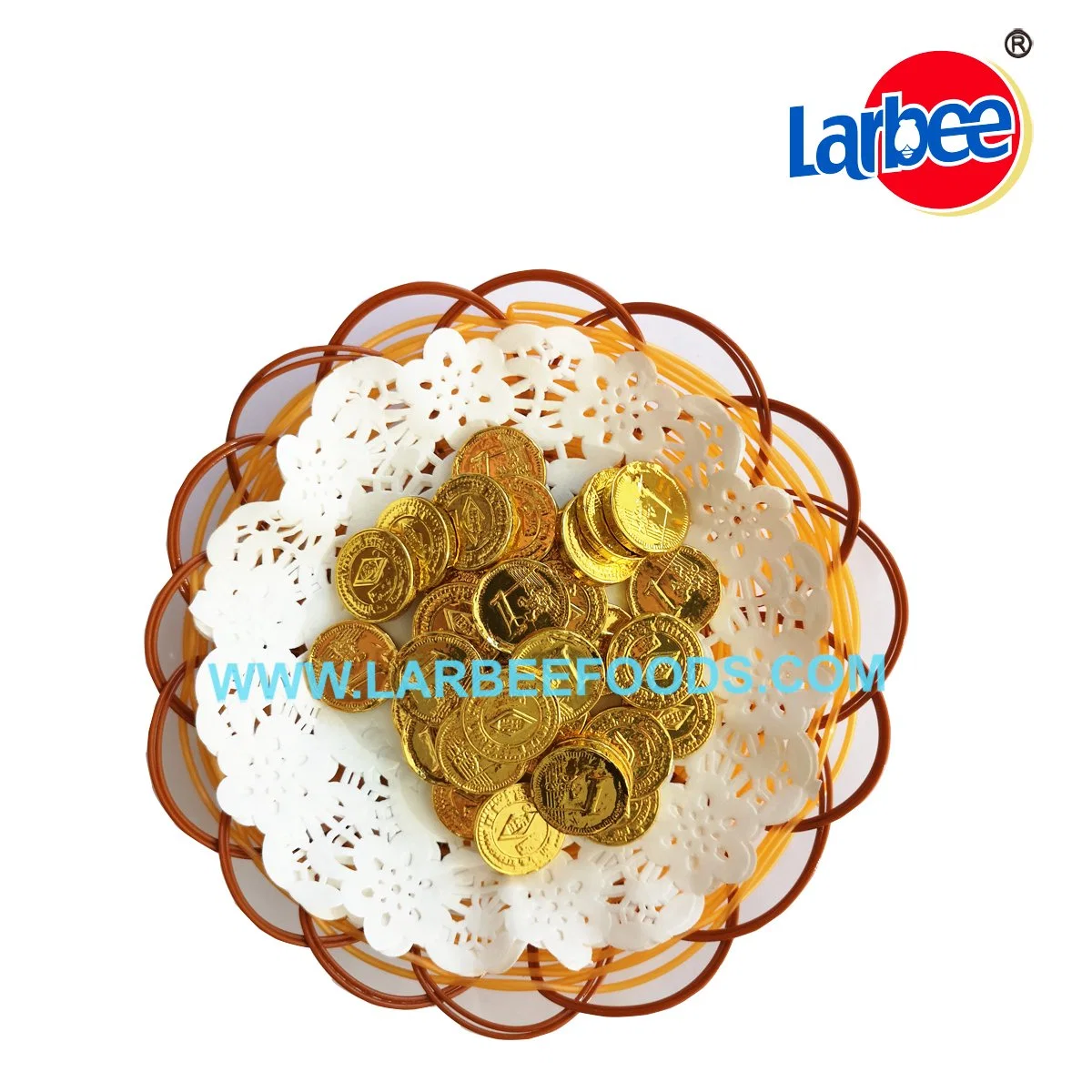 Оптовая торговля золотой монеты из шоколада на заводе Larbee