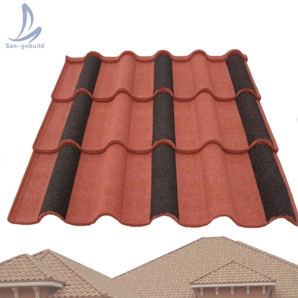 50 Years Warranty Factory Price 0.4mm Thickness Stone Coated Metal Roof Tiles