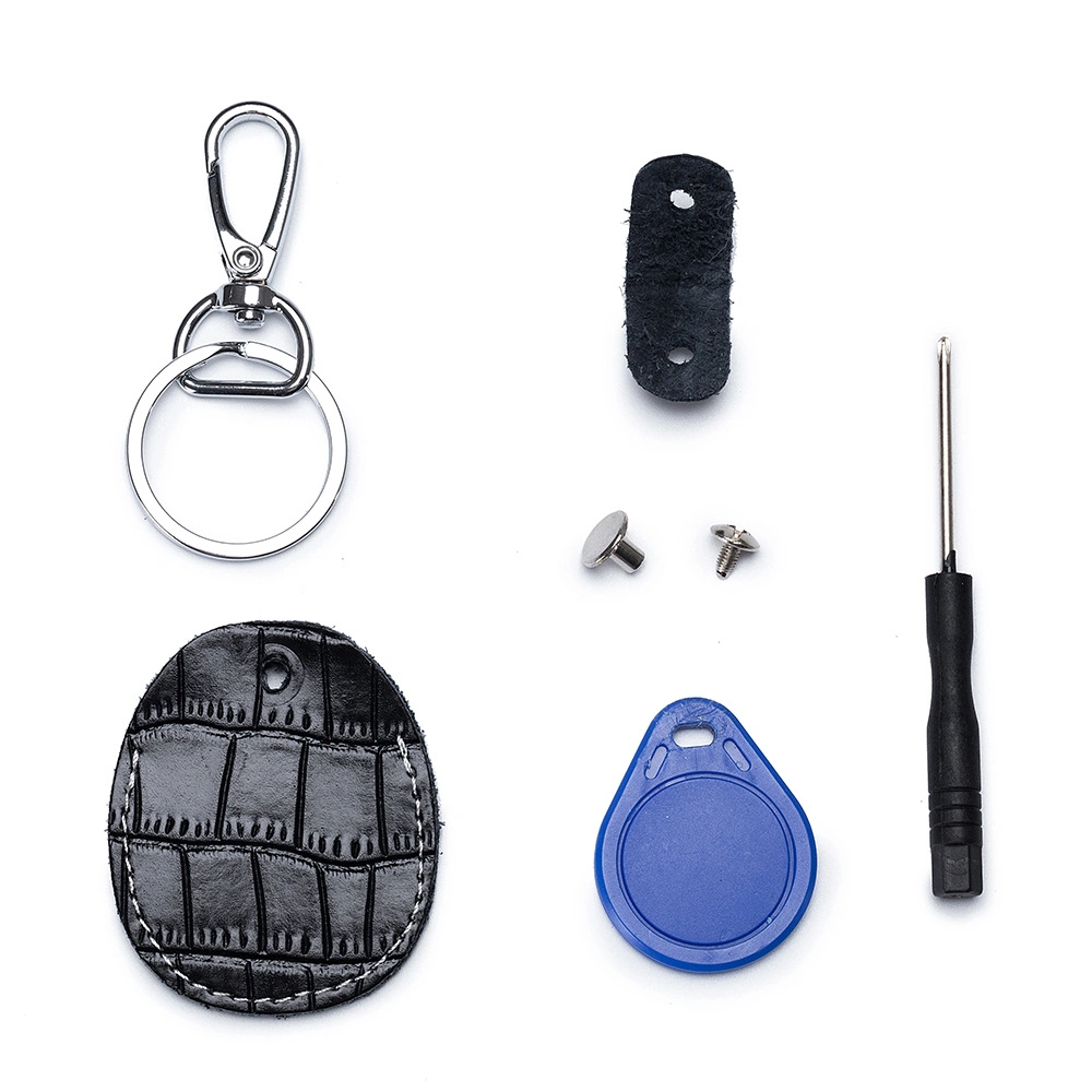 Leather Key Fob Kit Gunuine Leather Keychain Blanks with Key Rings and Rivets Key Chain Blanks