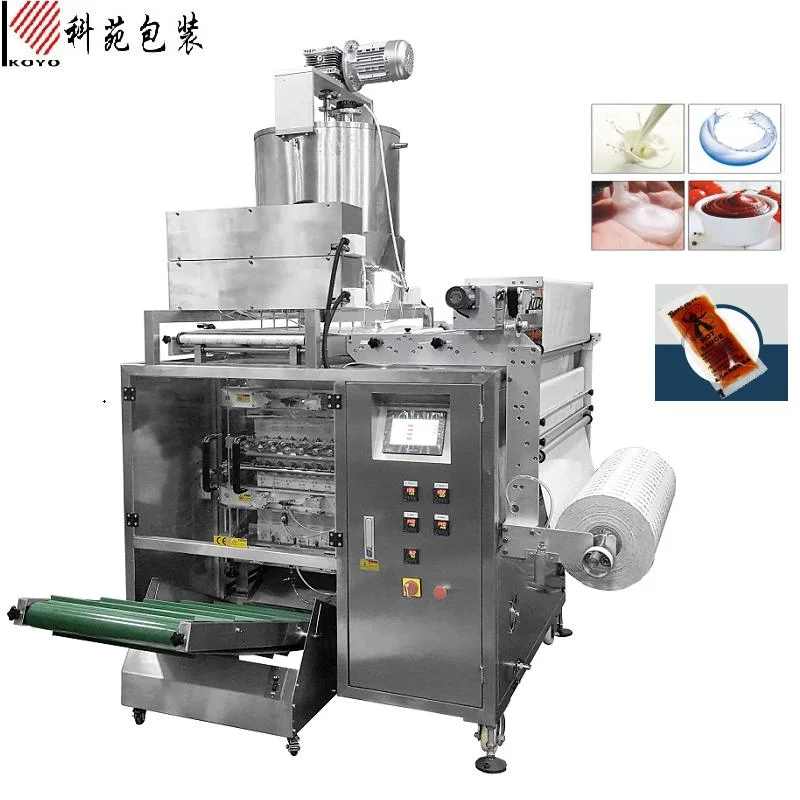 Ky280by/Ky560by/Ky840by Back Sealing Liquid Packing Machine for Back Side Sealing Bag for Sealing Shampp, Cream, Oil, Sauce, Jelly Paste