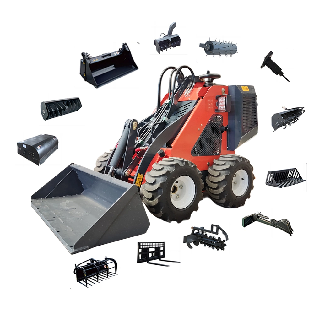 Mini Power Minicargadora de orugas con ruedas Minicargadora de orugas Dumper