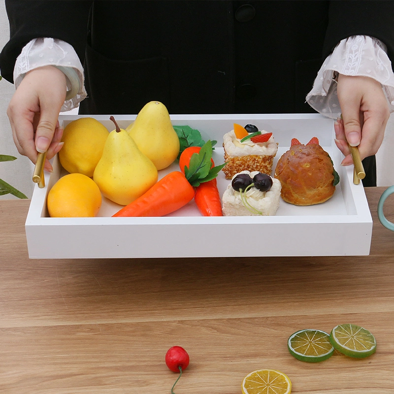 White Square Tray with 2 Handles