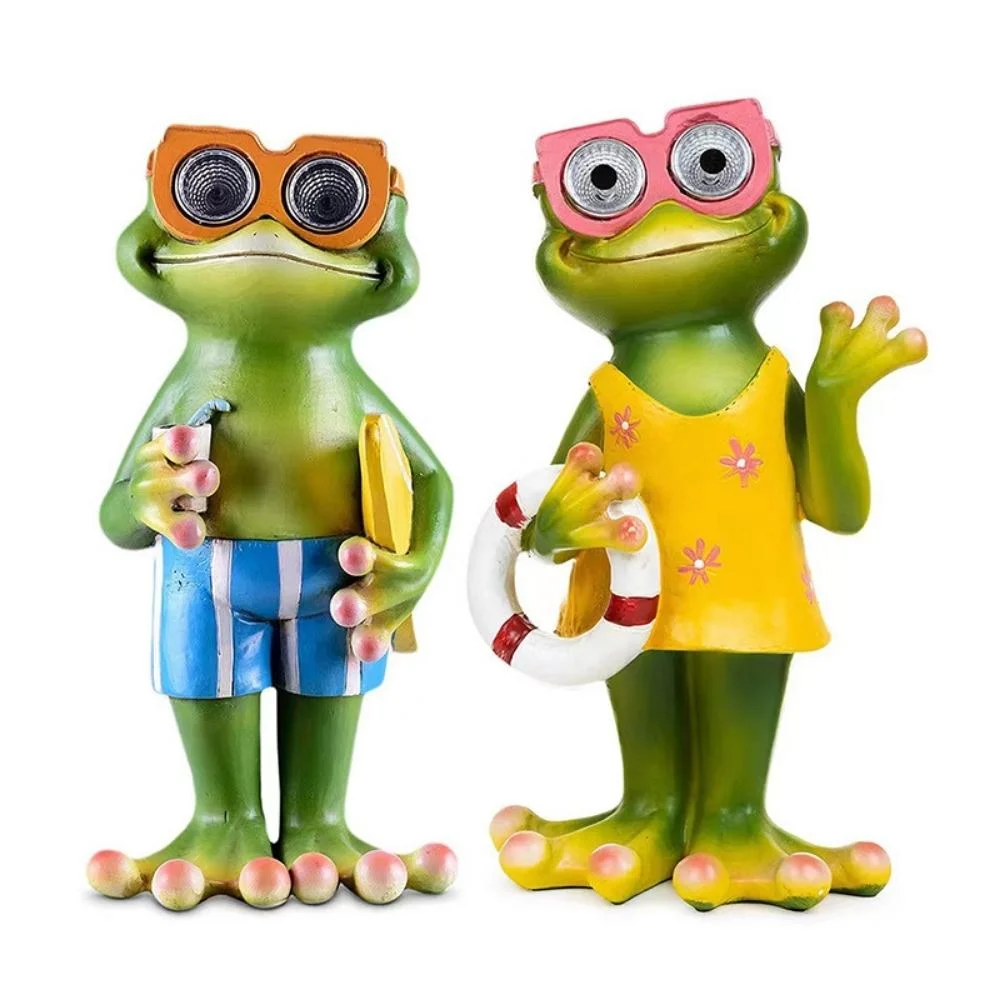 Frog Garden Decoration LED Eyes Solar Ci22783