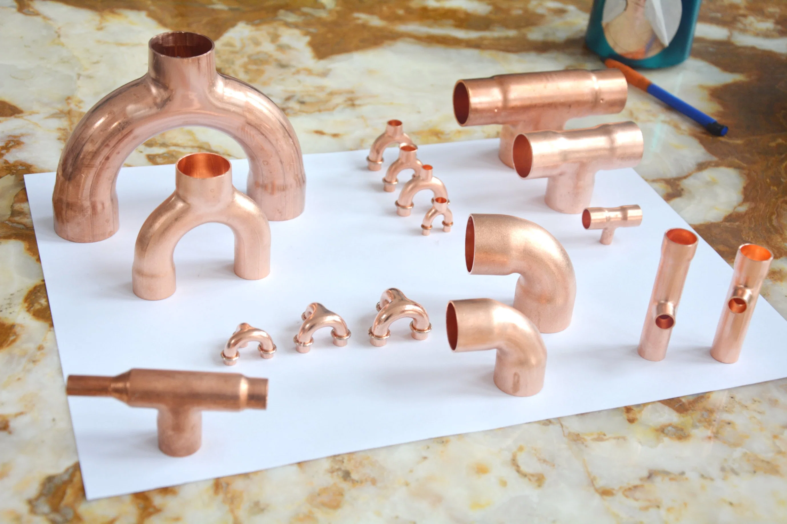 Sweat Copper Tee Equal Press Pipe Connector Refrigeration Pipe Fitting Plumb Copper Tee Fittings Equal Reducing Tee Copper Pipe