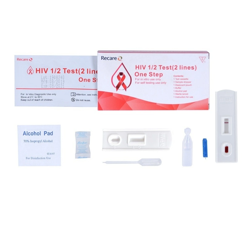 Acute HIV Quick Test High Sensitivity Colloidal Gold Antibody HIV 1/2 Rapid Test Kit