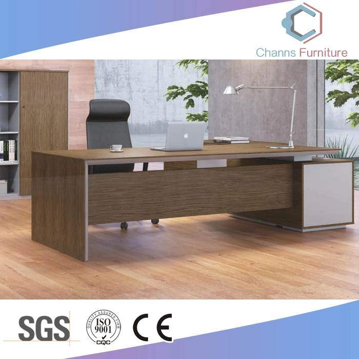 Projeto Executivo de forma L mobiliário de madeira para escritórios de mesa (CAS-M1773)