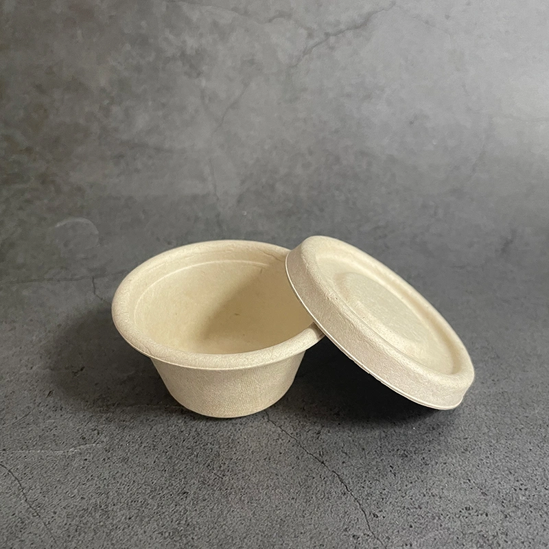 Watsonpak Gobelets personnalisés de 50 ml (2 oz) entièrement compostables en bagasse de canne à sucre biodégradable.