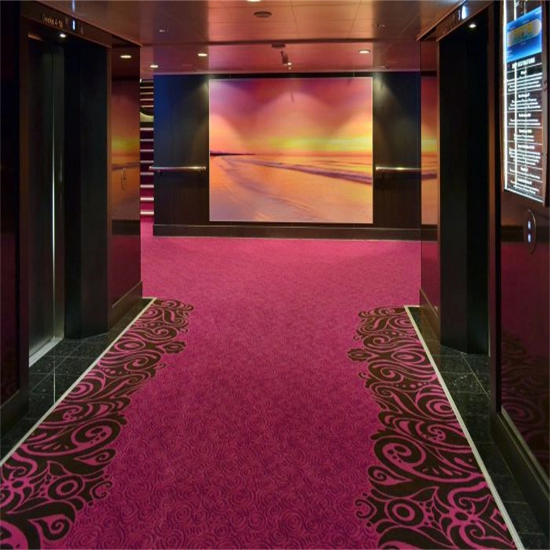 Patrón personalizado Doble Color Jacquard exposición alfombra para Hotel Corridor