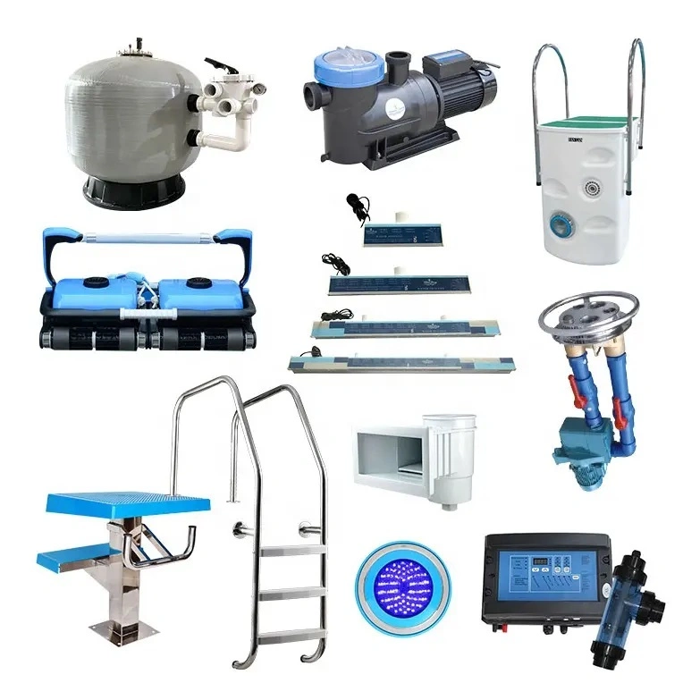 One Set Swimming Pool Light Sand Filter Pump Heat Exchanger Equipments Accessories