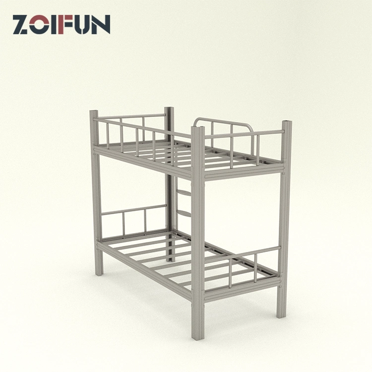 Kids Adult Furniture Metal Heavy Duty 2 Person Iron Double Bunk Bed for School Dormitory or Hotel