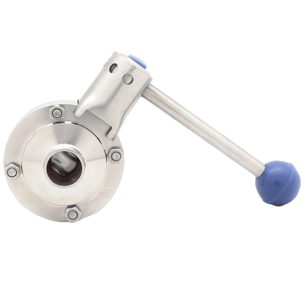 Sanitary Tc Connection Butterfly Valve with Pull Handle