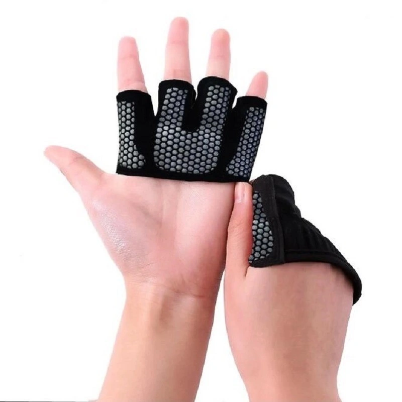 Factory Price Noslip Wear Resistant Gym Deadlift Breathable Half Finger Weightlifting Gloves