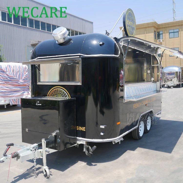 Wecare CE/EEC صالحة مسار الطعام السريع الغذاء مقطورة الوجبات السريعة الغذاء المحمول مطعم شاحنة مجهز بالكامل