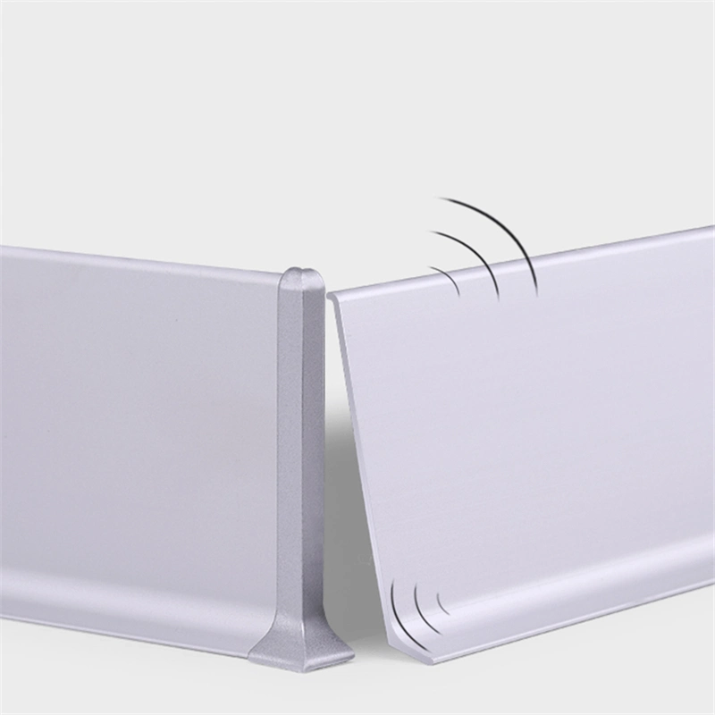 High quality/High cost performance  Aluminum Metal Silver Skirting Board with Back Buckle