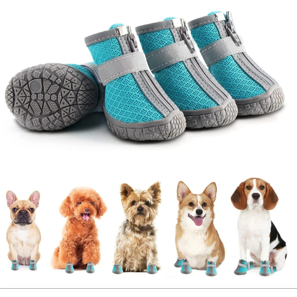 Perro transpirable zapatos para el verano de Paw Protector para caminar al aire libre