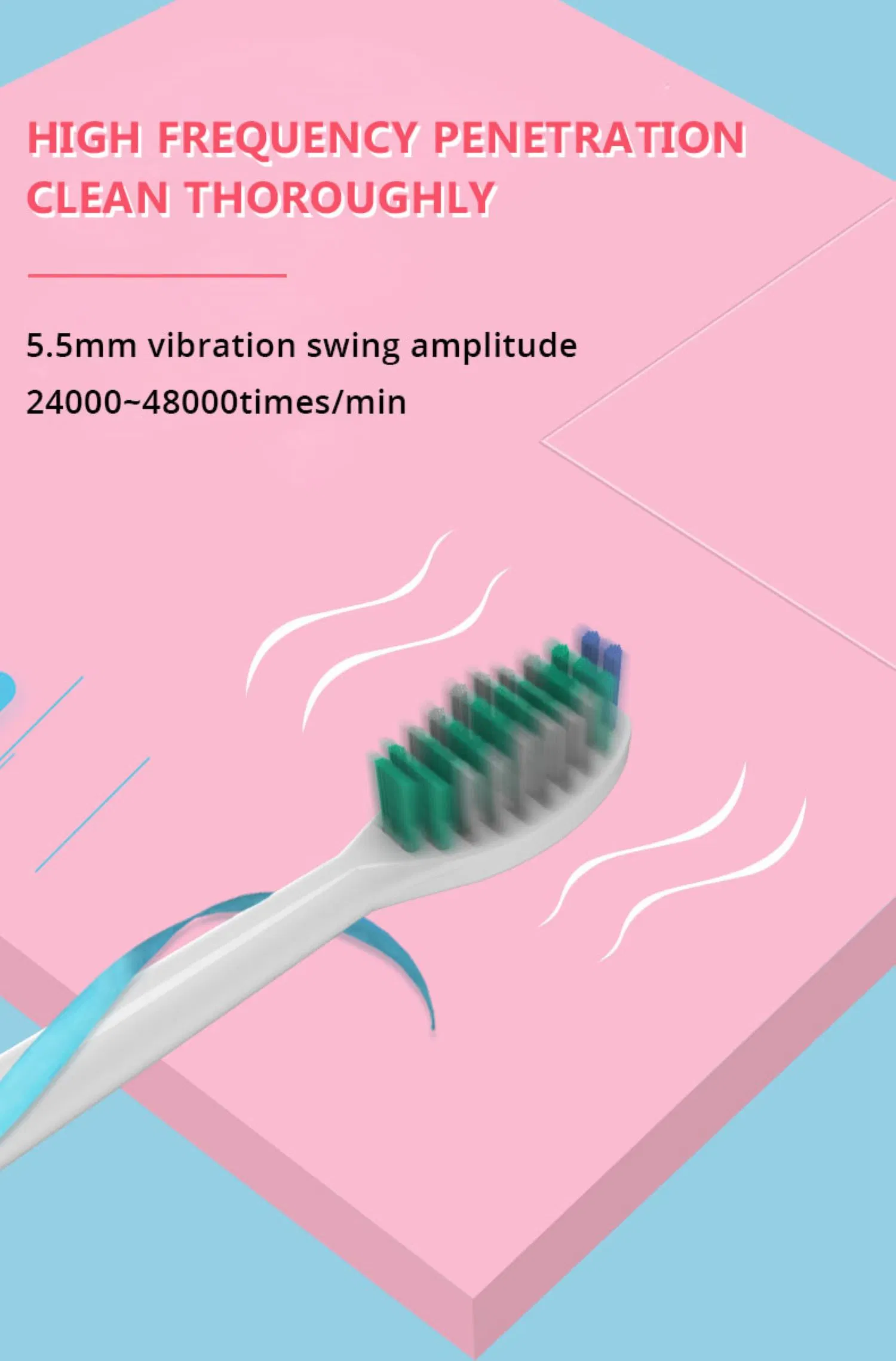 Großhandel/Lieferant 6 Modi Deep Cleaning Smart Sonic elektrische Zahnbürste für Erwachsene