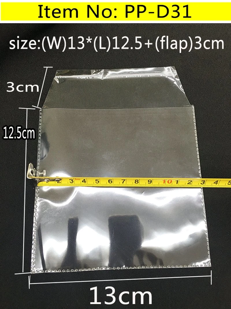 High quality/High cost performance  1CDS PP Sleeve Transparent Thickened Plastic Single Side CD Bag