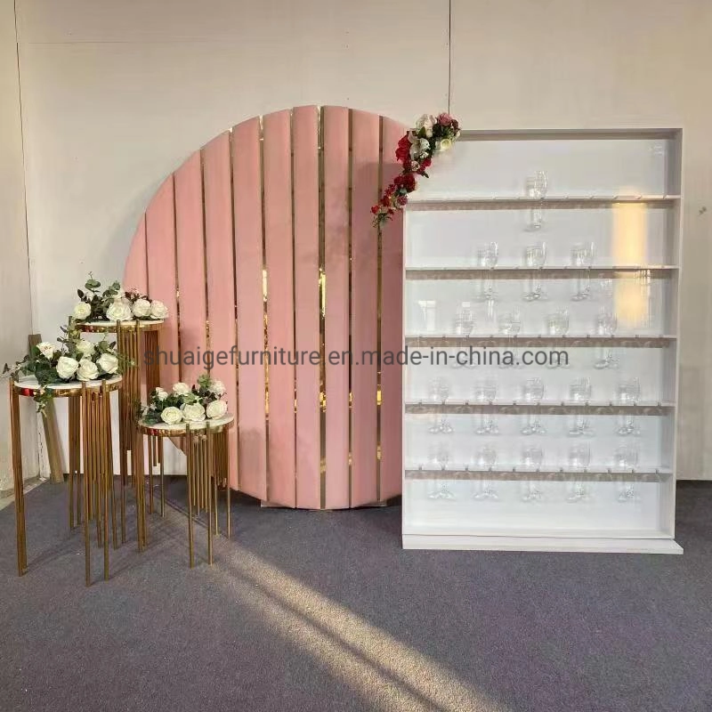 Acrylique blanc armoire à vin vin d'affichage de mariage rack mural