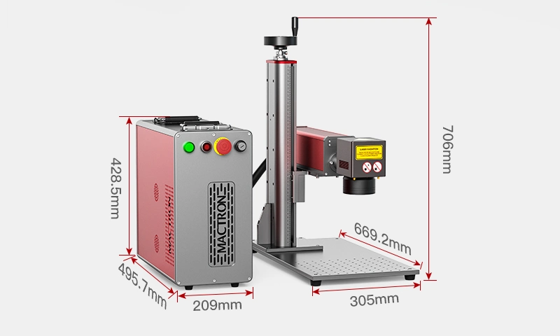 Fiber Laser 20W 30W 50W Portable Mini Laser Marking Machine for Metal Copper/Stainless Steel/Brass Aluminum