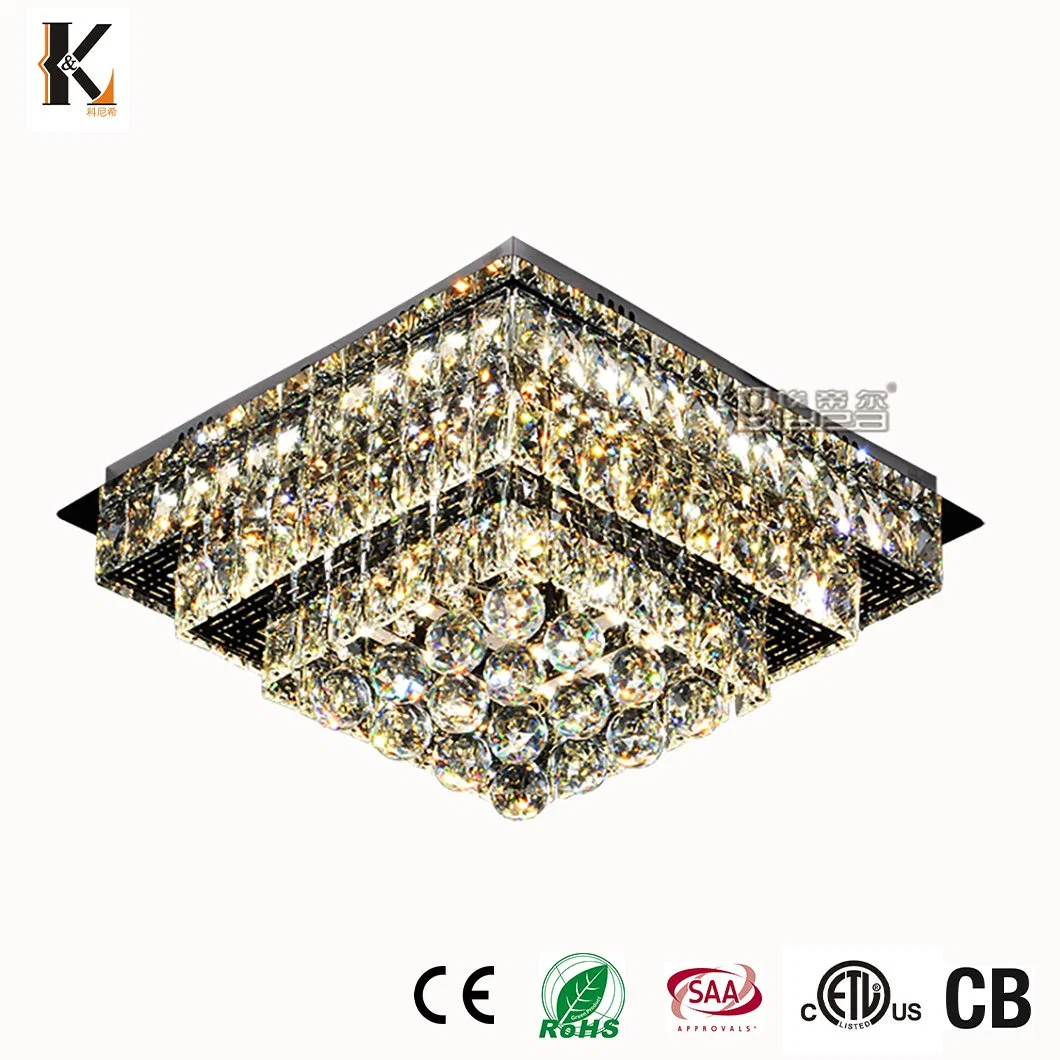 LED Ceiling Crystal China High-Quality Crystal Pendant Light Modern Decorative LED Chandeliers Ceiling Lamp Home Indoor Hotel Decor Crystal Ceiling Lamp