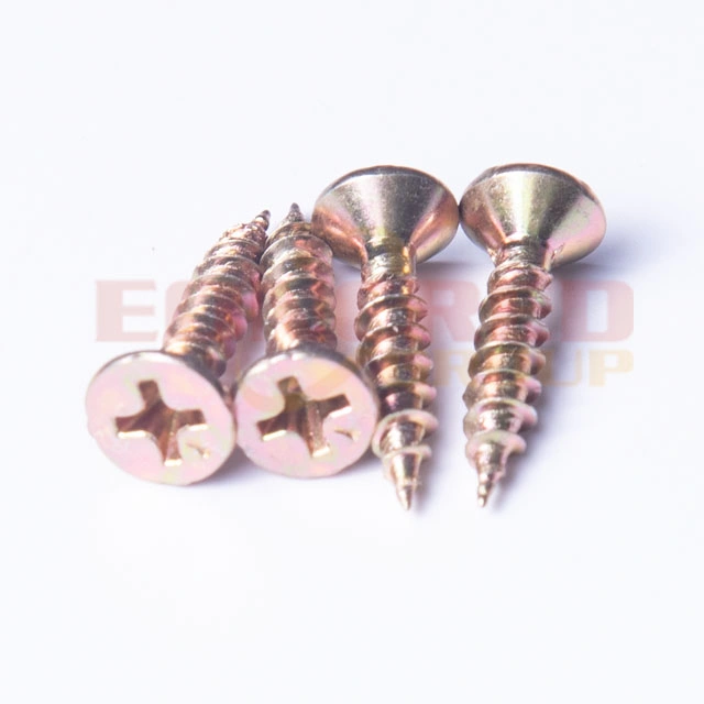 China Wholesale/Supplier Self Tapping Chipboard Screw C1022 Yellow Zinc Plated Chipboard Screw