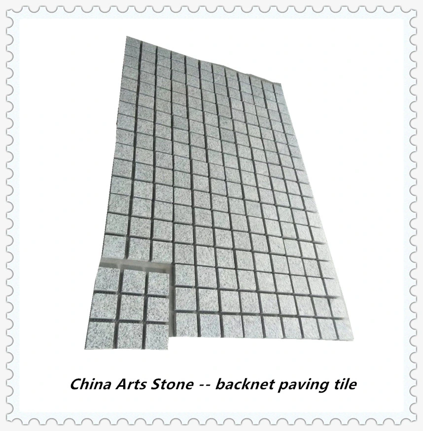 Cubestones Granite Back Net Paving for Outside Floor