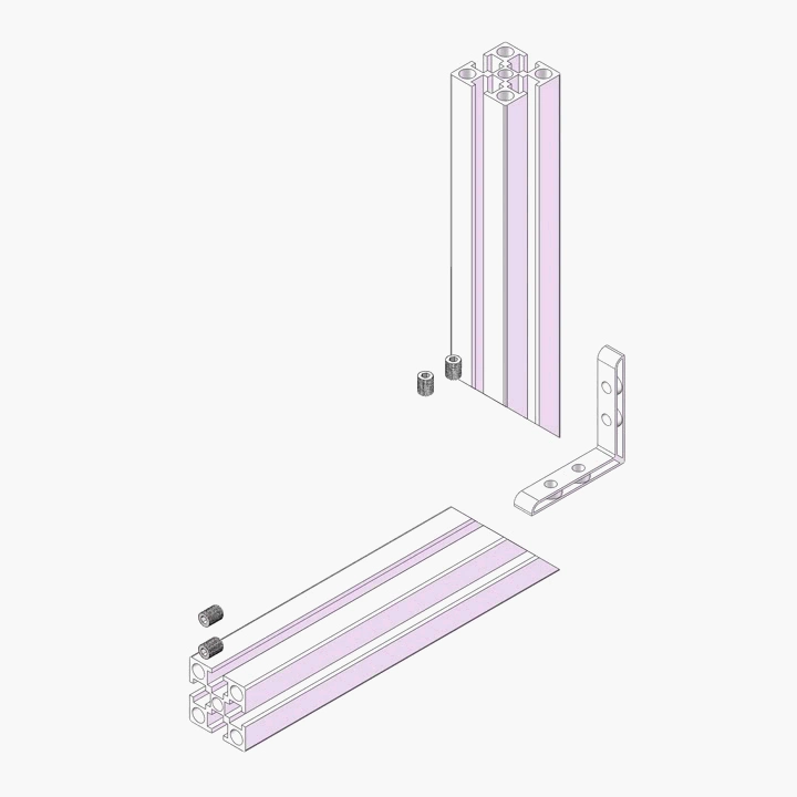 Inner Brackets 90 Degree Inside Corner Connector 3030d-6 Nickel Plated Hardware From Msr Factory