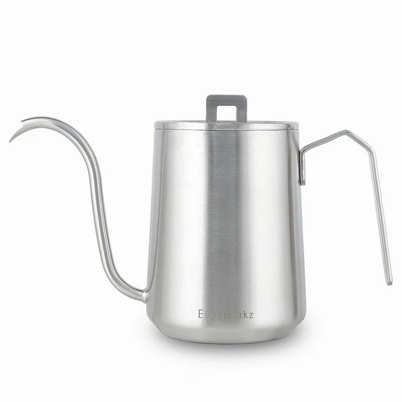 Hot Selling Multi-Functional and Easy-to-Clean Stainless Steel Silver Coffee Tea Tools Swan Neck Kettle