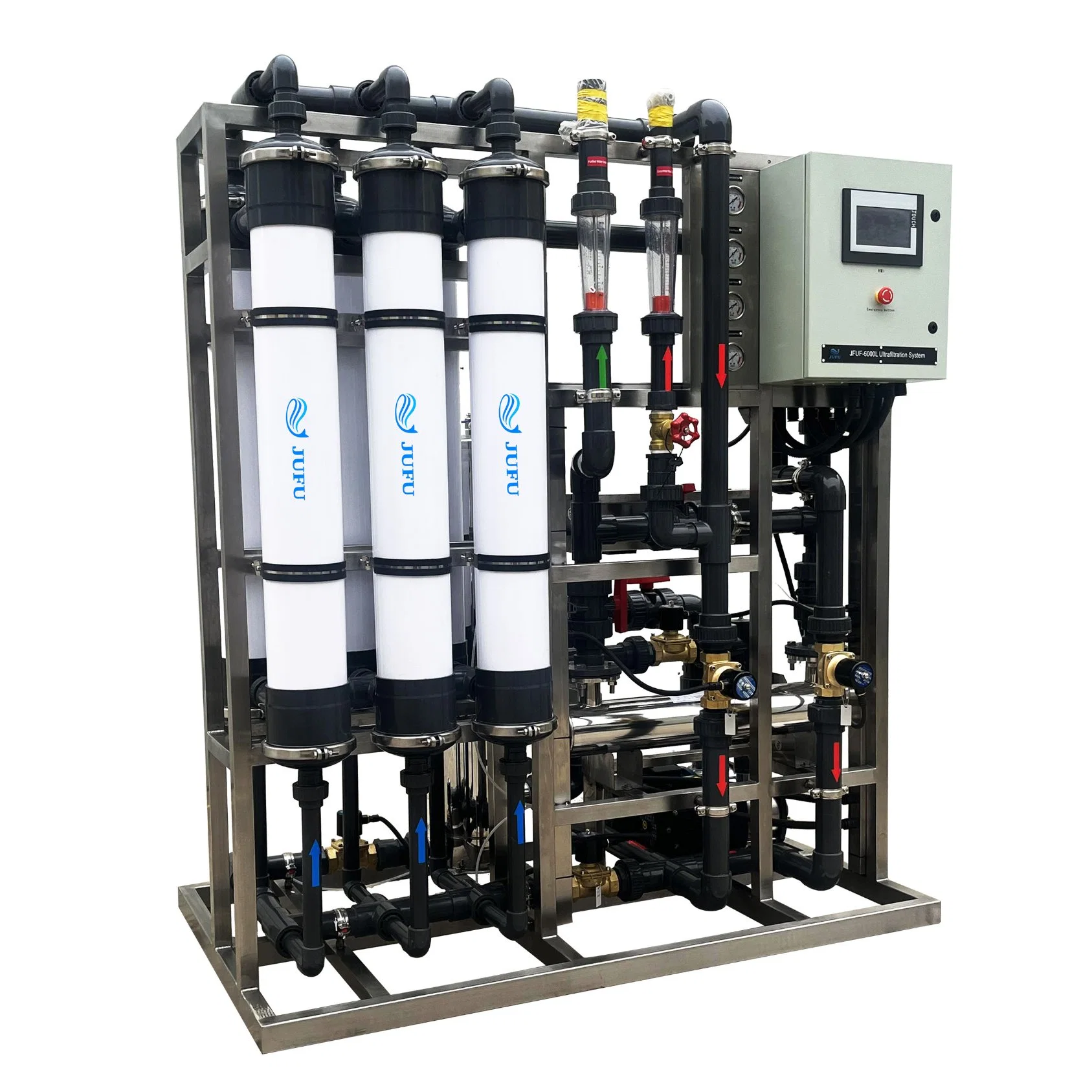 6m3/Hr UF Mineral Water Filtration Machine Ultrafiltration Filter Industrial