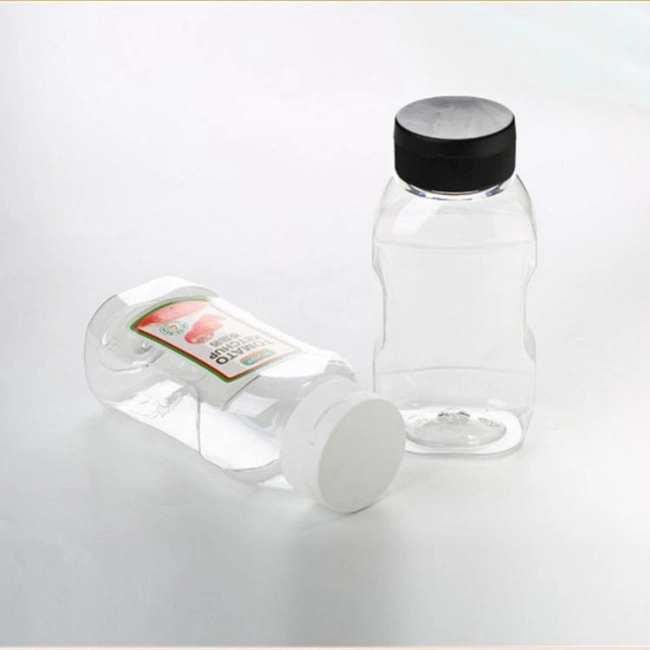 360ml Pet Empty Transparent Plastic Honey Bottle with Lid